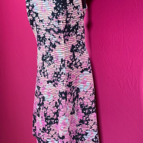 Pink and Black Fit and Flare Dress. Lrg. - Picture 2 of 6